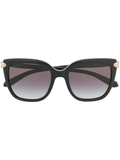 Shop Bulgari Ruby Serpenti Sunglasses In Black