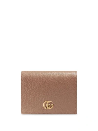 Shop Gucci Double G Card Case Wallet In Pink