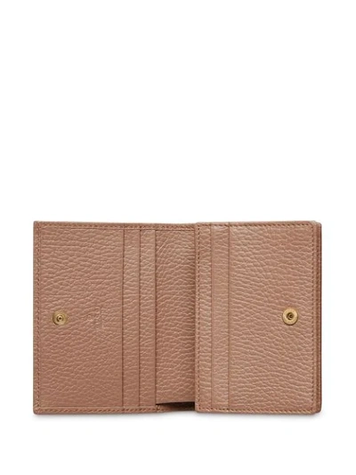 Shop Gucci Double G Card Case Wallet In Pink