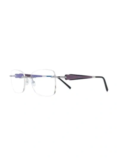 Shop Gold And Wood Frameless Glasses In Metallic