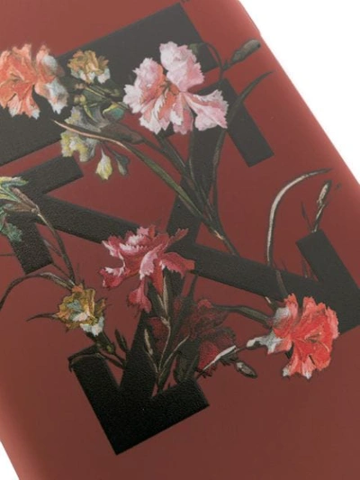 Shop Off-white Floral Logo Iphone Xs Case In Red