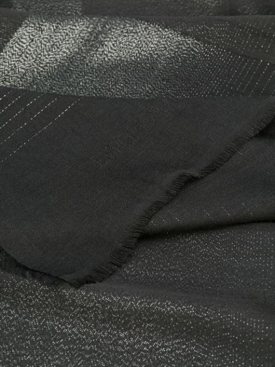 Shop Emporio Armani Gradient Effect Scarf In Black