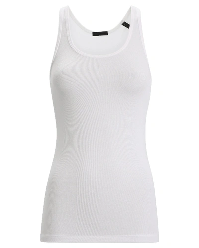 Shop Atm Anthony Thomas Melillo The Boy Rib Knit Tank Top In White