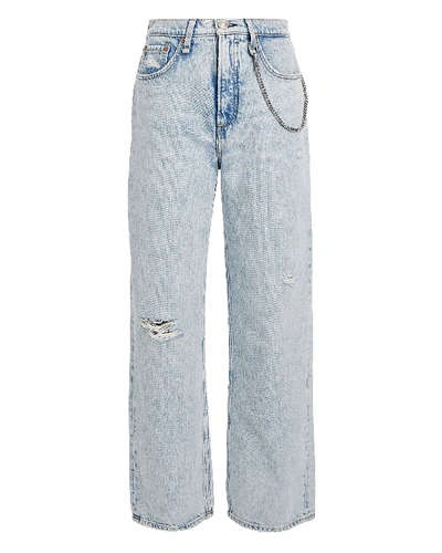 Shop Rag & Bone Ruth High-rise Straight-leg Jeans In Denim-lt