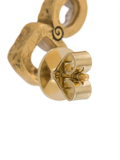 Shop Goossens Mini Cabochons Ear Climber Earrings In Gold