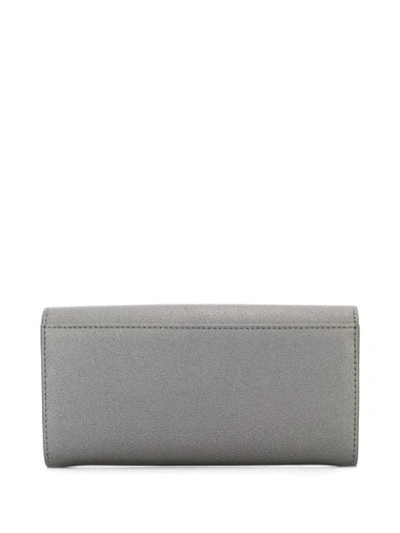 Shop Liu •jo Jumbled Logo Wallet In Silver