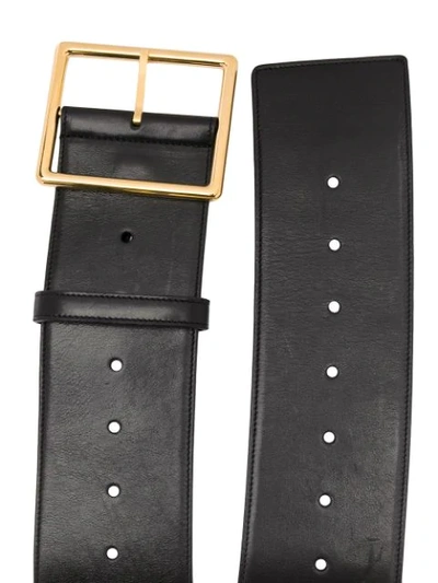 Shop Saint Laurent Rectangle Corset Belt In Black