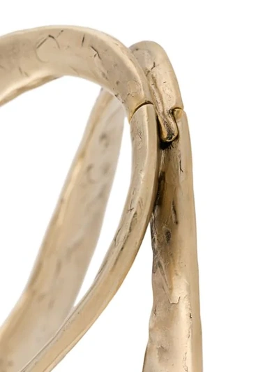 Shop Goossens Ecume Structured Bangle In Gold