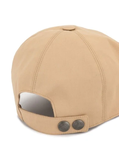 Pre-owned Hermes  Embroidered Logo Cap In Brown