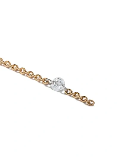 Shop White Bird 18kt Diamond Single Anh Chain Earring In Gold