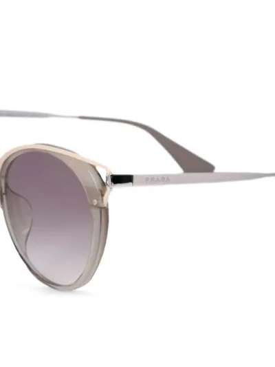 Shop Prada Cinéma Sunglasses In Neutrals