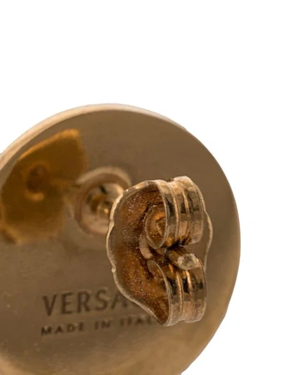 Shop Versace Medusa Head Earrings In Gold