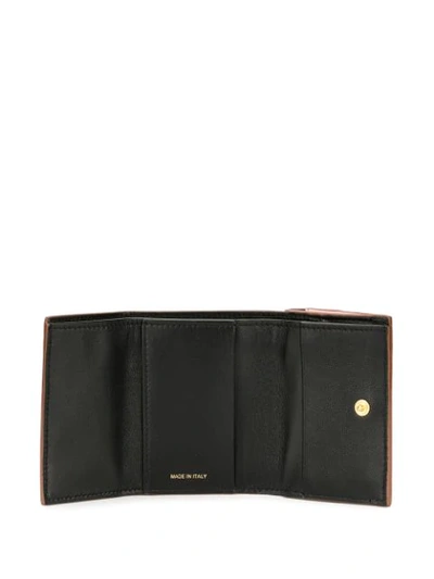 Shop Marni Tri-fold Mini Wallet In Black