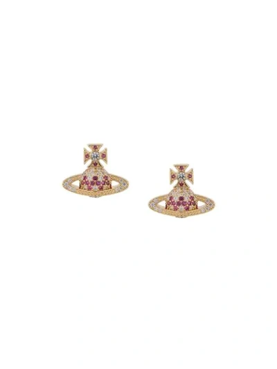 Shop Vivienne Westwood Aretha Short Earrings In Gold