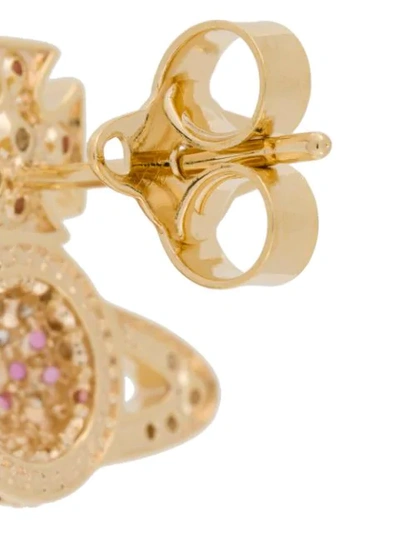 Shop Vivienne Westwood Aretha Short Earrings In Gold