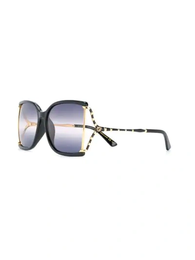Shop Gucci Square Sunglasses In Black