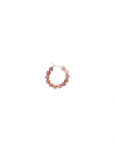 Shop Holly Ryan Agate Beaded Hoop Earrings In Pink