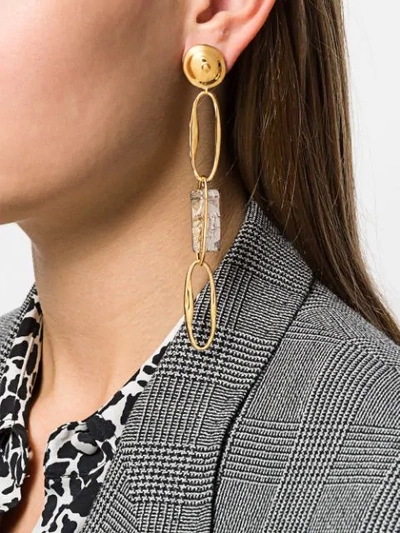 Shop Chloé Bonnie Chain Link Earrings In Gold