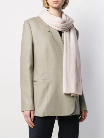 Shop Blanca Knitted Cashmere Scarf In Neutrals
