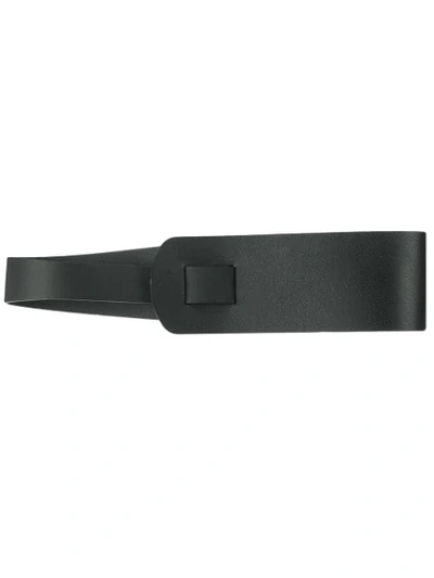 Shop Erika Cavallini Buckle-free Belt In Black