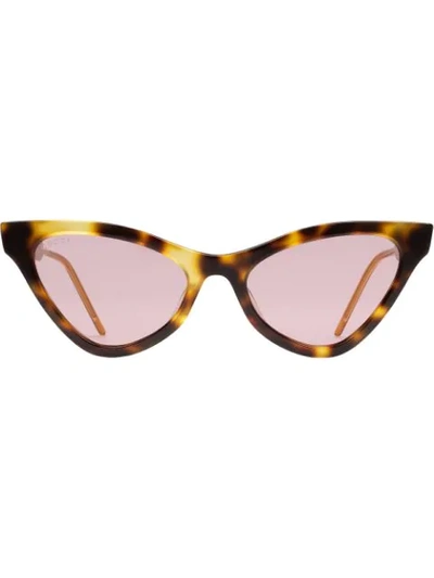 Shop Gucci Cat-eye-sonnenbrille In Brown