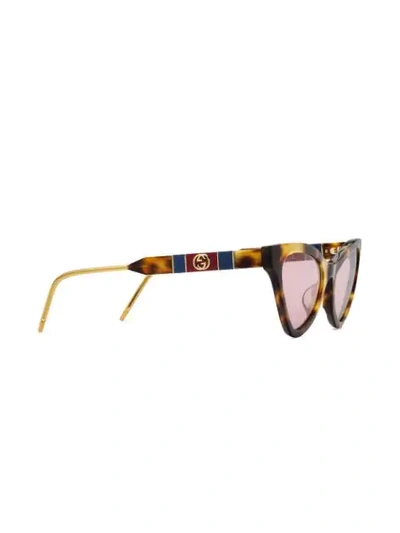 Shop Gucci Cat-eye-sonnenbrille In Brown