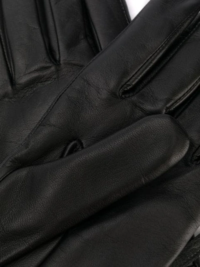 Shop L'autre Chose Wool Lined Gloves In Black