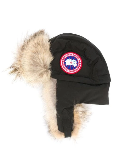 Shop Canada Goose Logo Patch Hat In Black