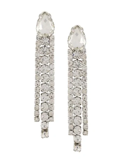 Shop P.a.r.o.s.h Chandelier Crystal Earrings In Silver