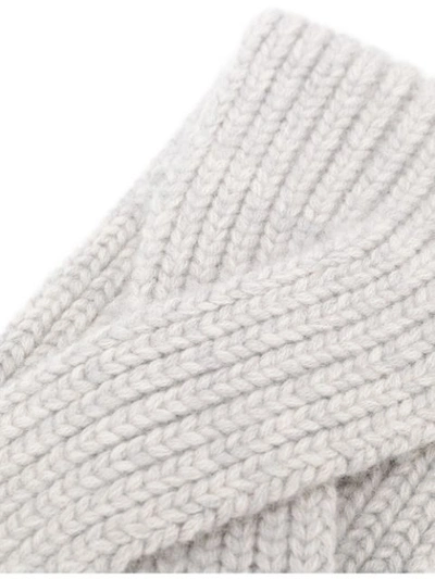 Shop Warm-me Twist Detail Headband In Grey