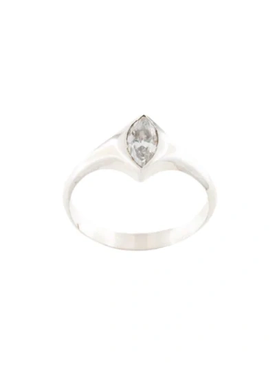 Shop Niomo Sinai Stone-embellished Ring In Silver