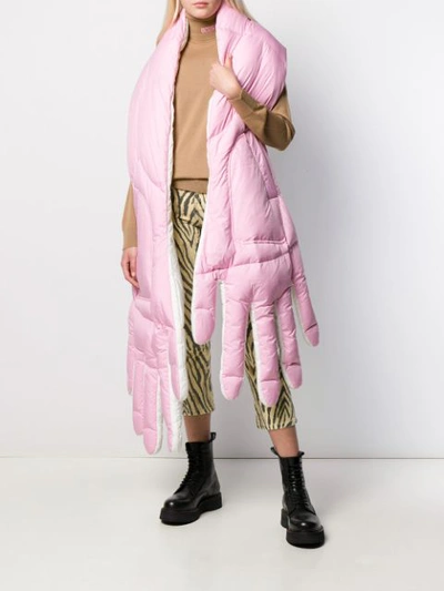 Shop Chen Peng Oversized Hand Scarf In Pink