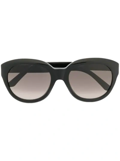 Shop Celine Eyewear Round Frame Sunglasses - Black