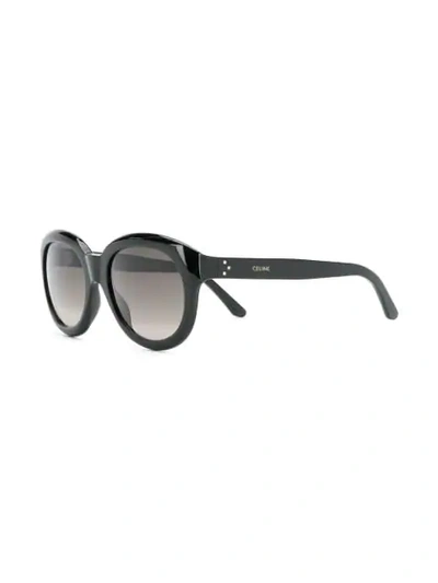 Shop Celine Eyewear Round Frame Sunglasses - Black