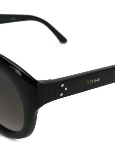 Shop Celine Eyewear Round Frame Sunglasses - Black