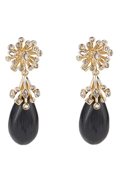 Shop Alexis Bittar Crystal Burst Drop Earrings In Black