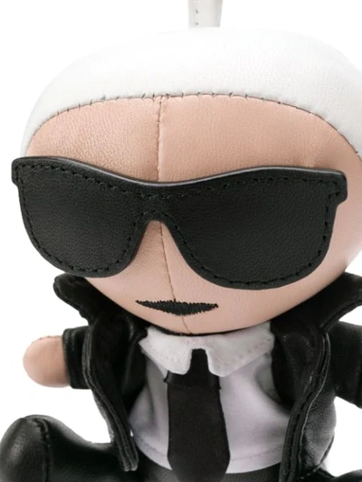 Shop Karl Lagerfeld K/ikonik Karl Doll Keychain In Black