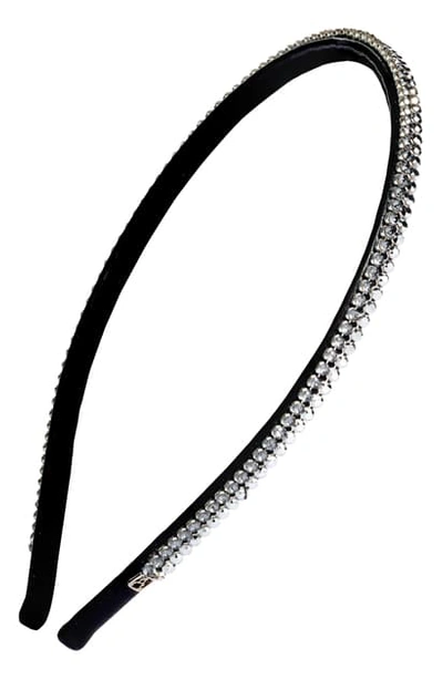 Shop Alexandre De Paris Daydream Vertige Crystal Headband In Black