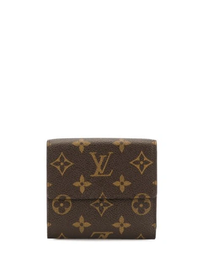 Shop Pre-owned Louis Vuitton Monogram Flap Wallet In Brown