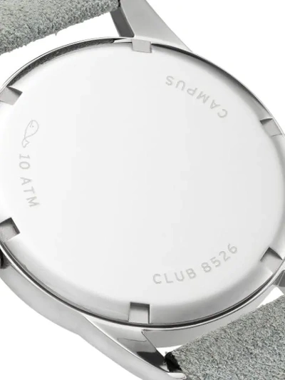Shop Nomos Club Campus 36mm In White, Silver-plated