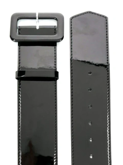 Shop P.a.r.o.s.h Shiny Buckled Belt In Black