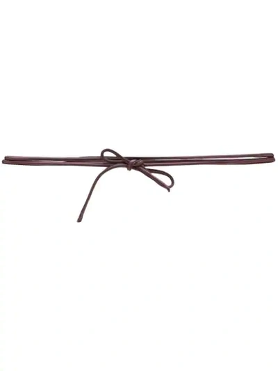 Shop Almarosafur Wrap Tie Belt In Brown