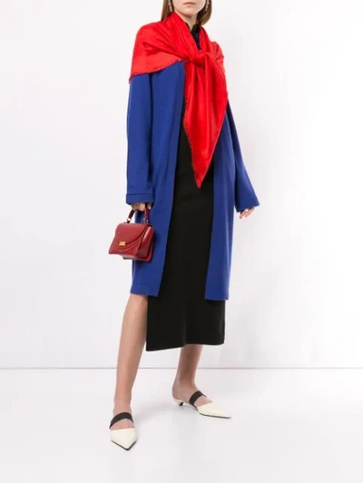 Shanghai Tang Bird Pattern Shawl In Red
