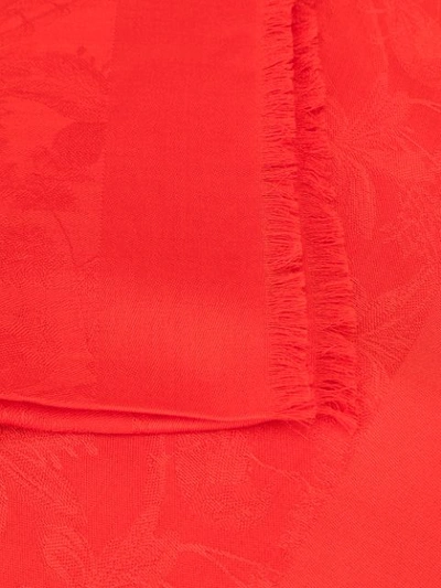 Shanghai Tang Bird Pattern Shawl In Red