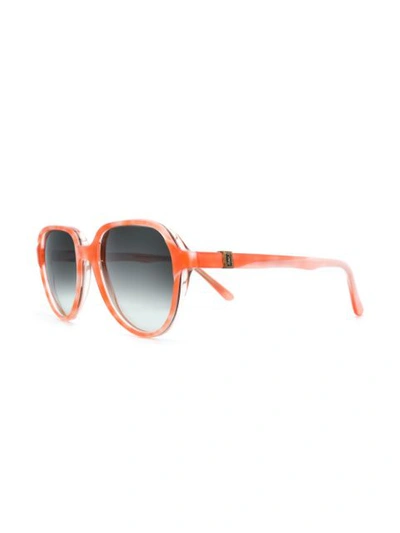 Pre-owned Saint Laurent 1990's Oversized Gradient Sunglasses In Orange