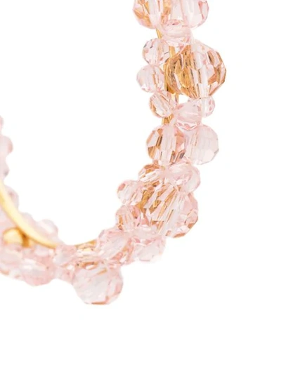 Simone Rocha Large Crystal-daisy Hoop Earrings In Pink