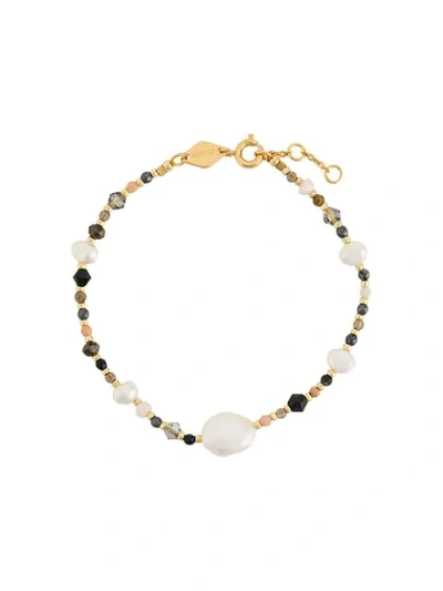 Shop Anni Lu Rock & Sea Beaded Bracelet In Oyster