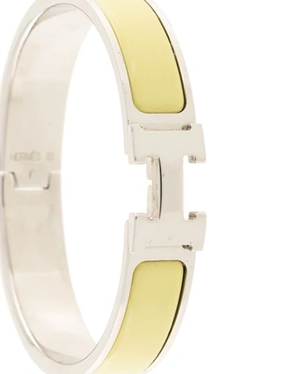 Pre-owned Hermes H Clic Clac Bangle In Silver
