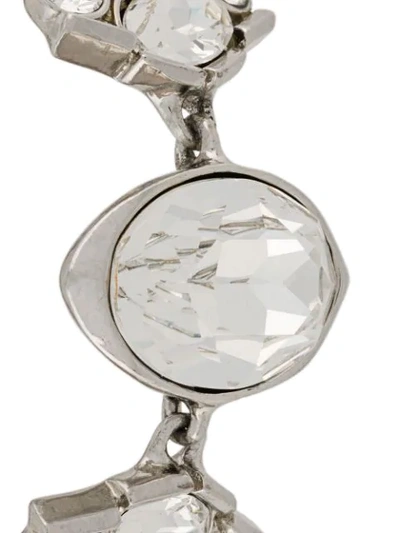 Pre-owned Givenchy Crystal-embellished Bracelet In Silver