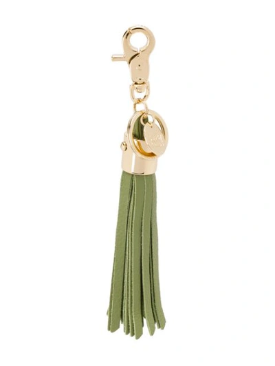 Shop See By Chloé Fringed Keyring In Green